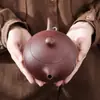 Tetera Fengming hecha a mano, tetera de arcilla Yixing, tetera Xishi de gran capacidad para uso doméstico, juego para preparar té, juego de té tradicional chino, hecha de arcilla de mineral original