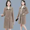 Elegante y Noble Chaqueta de Imitación de Visón de Terciopelo para Madres, Mujeres de 50 y 60 Años, de Talla Grande Holgada, Top de Lana para Mujer