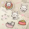 Lixin Bordado Original Accesorios para Ropa Pegatina de Bordado de Gato de Peluche de Dibujos Animados Parche Autoadhesivo para Cuenta Manual Pegatina de Tela