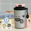 Nova caneca térmica e que mantém o frio, design de maçã arco-íris com ponto vermelho, um presente para meninas, portátil para uso ao ar livre, caneca de café estilosa para estudantes