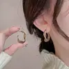 Pendientes de Tornillo Retorcidos Esmaltados con Goteo de Aceite Estilo Coreano Chapados en Oro Cobre para Mujer, Nuevos Pendientes de Botón de Moda Trendy de Lujo Ligero de Nicho con Temperamento