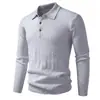Novo estilo outono e inverno suéter masculino jacquard com gola virada, tricô quente vintage, jaqueta de tricô casual versátil de cor sólida