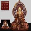 Estatuas de Buda pintadas de latón del rey Ksitigarbha, estatuas de bronce, santuario del bodhisattva, adornos para la sala de estar de los tres santos.