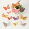 Papel Tapiz Decorativo Estéreo Mariposa Recortada en 3D Transfronteriza Doble Capa Textura Metálica Mariposa Simulada Mixta Pegatina de Pared