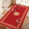 Sala de Estar de Casamento Mesa de Centro Tampo de Mesa Protetor Tapete Vermelho Festivo Toalha de Mesa para Recém-Casados Cobertura Decoração de Sala de Casamento Tapete de Mesa de Silicone