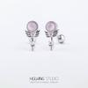 Acero Titanio 316L Chapado en Oro Cobre Micro Zircón Arete de Tuerca de Tornillo Bola de Tornillo Pendientes de Moda Comercio Exterior Europeo y Americano Pendientes de Perforación