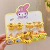 Elásticos de Cabelo Kuromi Sanrio Acessórios de Cabelo para Coque Conjunto de Dez Elásticos Rabo de Cavalo Duplo Conjunto de Acessórios de Cabelo para Crianças