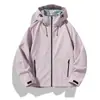 Cortavientos exterior para mujer en pareja, impermeable y a prueba de viento, chaqueta fina con capucha para primavera y otoño, adecuada para viajes al aire libre, senderismo y montañismo