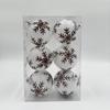 Bola decorativa navideña transfronteriza de 6 cm, paquete de 6, con colgante decorativo navideño.