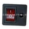 Enchufe de Alimentación CC con Interruptor Base Hembra 5521DC + Interruptor Tipo Barco Rojo KCD1 Enchufe Dos en Uno CC
