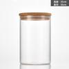 Tarro de almacenamiento recto de 100 mm, botella de vidrio transparente para el hogar, cocina, té, cereales, alimentos, aperitivos, con tapa.