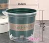 Bacia de armazenamento de água de rosas verdes Lazy Man Bacia absorvente automática Bacia transparente de plástico Rosa verde Vaso de flores especial Atacado