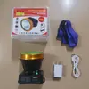 Linterna frontal LED de luz potente con pantalla eléctrica, batería de litio de doble celda, autonomía ultra larga, iluminación para exteriores, linterna frontal para pesca montada en la cabeza, lámpara minera