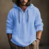2023 Nuevo Aliexpress Camisa de Algodón y Lino Sudadera con Capucha Manga Larga con Capucha Primavera y Verano Casual Ropa Diaria Estilo Caliente