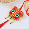 Nuevo Sachet Colgante Cabeza de Tigre para Bebé del Festival del Bote del Dragón Costura Tradicional Colgante de Cuello Doble Cara con Cabeza de Tigre Decoración Regalo Arte Textil