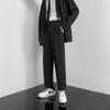 Talla grande Verano Pantalones Rectos Hombre Suelto Estilo Coreano Alto Suelto Casual Pierna Ancha Pantalones de Moda