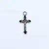 Exclusivo transfronteiriço para 11x 22mm retro Xizang liga de zinco e prata pingente de cruz colar pulseira acessórios de joias atacado