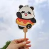 Panda de Frutas Papel de Abanico Caligráfico Creativo Atracción Turística Estilo Antiguo Fotografía Tendencia Nacional Abanico Souvenir Cultural y Creativo