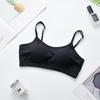 Roupa íntima de beleza com costela transfronteiriça de seda gelo, ajuste de três botões, justa, alça anti-exposição, peito envolto, top tubo com base integrado