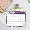 Calendario de Pared Amazon Planificador Mensual Diario 2025-26 Páginas Desplegables Montado en Pared Estampado en Oro Tamaño Grande