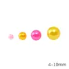4-10mm ABS Agujero Recto Perlas de Imitación Redondas Hecho a Mano DIY Pulsera Collar Materiales para Ensartar Accesorios de Ropa Accesorios