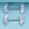 Joyería Europea y Americana para Piercings Anillo para Pezón Alas Uñas de Leche Hojas Anillo para Pezón de Acero Inoxidable Anillo para Pezón Piercing en el Cuerpo Humano Joyería Personalizada