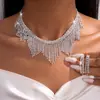 Aretes Colgantes y Collar de Flor de Circonita Brillante Estilo Corte Europeo y Americano, Cadena Ligera de Lujo Nicho para Clavícula, Joyería Exquisita Transfronteriza