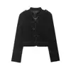 Fabricante Mayorista de Ropa Femenina Transfronteriza Moda Europea y Americana 2026 Blazer Versátil Casual con Botones Decorados y Cuello Alto