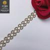 Collar de encaje bordado soluble en agua con hilo dorado de 1 cm, accesorios para sombrero, accesorios hechos a mano DIY para ropa de muñeca