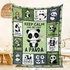 Manta Patchwork Desenho Animado Amazon Transfronteiriça, Manta Pequena Fofa de Panda para Sofá de Sesta, Xale de Ar Condicionado, Feita Sob Medida de Acordo com Seu Design