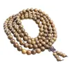 Plato para Joyería de Cuentas de Madera de Ala de Pollo Natural, Pulsera Colgante de Cuello de Múltiples Círculos, Artesanías de Pulsera Collar de Cuentas de Buda de Madera Maciza