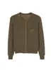 Cárdigan de Punto para Mujer Baishiwang Otoño Invierno Cuello Redondo Manga Larga Holgado Retro Estilo Old Money Abrigo Suéter