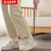 Calzador japonés colgante para zapatos, artefacto para zapatos de pie perezoso, dispositivo para zapatos manos libres para ancianos y mujeres embarazadas, dispositivo para zapatos de plástico con mango largo