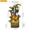 Fonte de Água Corrente com Pedras de Rocha para Escritório Sala de Estar Bola de Transferência de Água Circulante Roda Feng Shui Ornamentos Feng Shui Presente de Inauguração