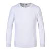 350g Malha Twill CVC Manga Longa Gola Redonda Suéter Personalizado com Logo Estampado Cor Sólida Camisa Cultural Roupa de Trabalho Bordado Fabricantes