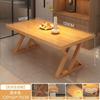 Mesa de jantar de madeira maciça Mesa de jantar para casa Pequeno apartamento Moderno Simples Mesa de jantar retangular Sala de estar Mesa longa e combinação de cadeira