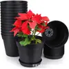 Vasos de Flores Mais Vendidos no E-commerce Transfronteiriço, Vasos de Jardinagem Internacionais com Furos de Drenagem e Suportes para Vasos, Disponíveis em Várias Cores