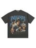 Camiseta de Manga Corta Estampada Americano Retro Hip-Hop Transfronterizo 21 Savage High Street Peso Pesado Manga Larga Cuello Redondo Sudadera con Capucha