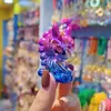 Chaveiro Criativo de Unicórnio Colorido com Galvanoplastia de Duas Cores Pendente Feminino Casal Chaveiro Pendente de Bolsa Desenho Animado Exquisito Presente