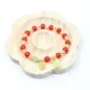 Pulseira da Sorte de Dumpling de Dragão da Marca Shenghuafu Passo a Passo Feminina Ágata Vermelha de Imitação e Pulseira de Jade Hetian Design de Nicho de Luxo Leve