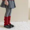 Zapatos Shang Mian Calcetines Infantiles Otoño Invierno Engrosados Cálidos Cachemira Sueltos Versátiles con Leggings Niña Bebé Calentadores de Piernas