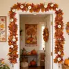 Venta Caliente Transfronteriza Otoño Halloween Enredadera Artificial, Enredadera de Navidad, Enredadera de Calabaza Artificial y Hojas de Arce de Amazon al por Mayor