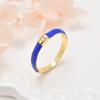 Anillo de lujo de nicho para mujer, chapado en cobre en 4 colores, con microincrustaciones de circonita dorada, con gota de aceite, abierto, joyería al por mayor