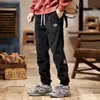 Envio RápidoCalças de Moletom de Chenille Masculinas para Primavera e Outono, Calças Jogger Masculinas, Calças Casuais de Veludo Cotelê Masculinas