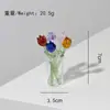 Zibo Vidro Artesanal Flor Pequena Flor Simulada Arranjo de Flores Flor Eterna de Vidro Presente Decoração Fresca para Mesa Ornamentos