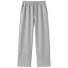 Pantalones casuales rectos versátiles para hombre de algodón 320 gsm, seda de leche, color liso, novedad otoño e invierno