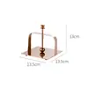 Base de Madera de Nogal Soporte para Servilletas de Acero Inoxidable Encimera de Barra de Hotel Soporte Vertical Cuadrado para Servilletas Restaurante Caja de Servilletas Comercial