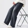 Pantalones Rectos Fluidos de Tencel para Hombre Primavera y Otoño 2026 Nuevos con Cordón Sensación Fresca Sueltos Pantalones Largos Casuales para Hombre