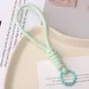 Lanyard Corto de Cuerda Trenzada de Colores Pulsera de Abalorios Hecha a Mano DIY Llavero Material para Joyería Accesorios Colgante