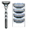 Lâminas de Barbeiro Manuais de 3 Camadas para Homens para Comércio Exterior Transfronteiriço, Cabeça de Lâmina de Barbear Gillette Universal Afiada de 3 Lâminas, Venda Direta do Fabricante